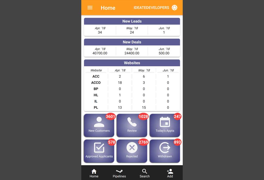An application for the Custom CRM we built earlier.