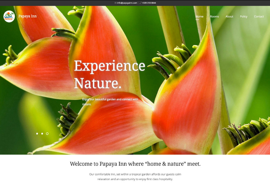 A wordpress website to book a rooms and villas.