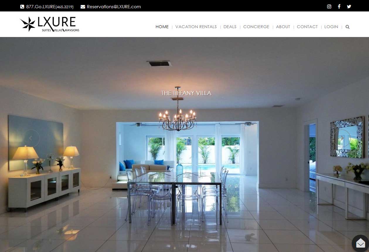 This is a custom booking website built using CodeIgniter framework for client in NY, USA running a business of Rooms/Suites/Villas.<br/>URL: http://lxure.com/